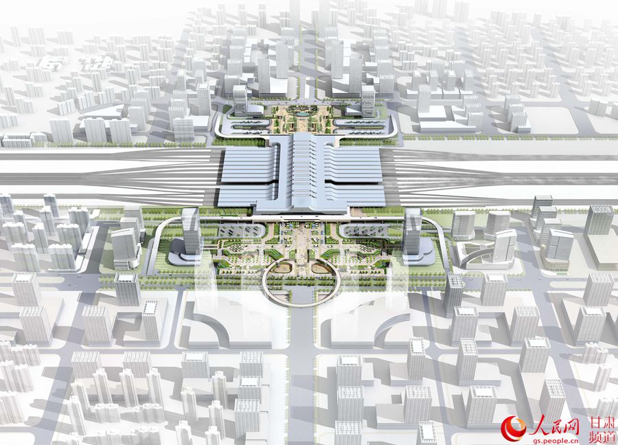 兰州西站北广场及地下空间开发工程主体结构封顶
