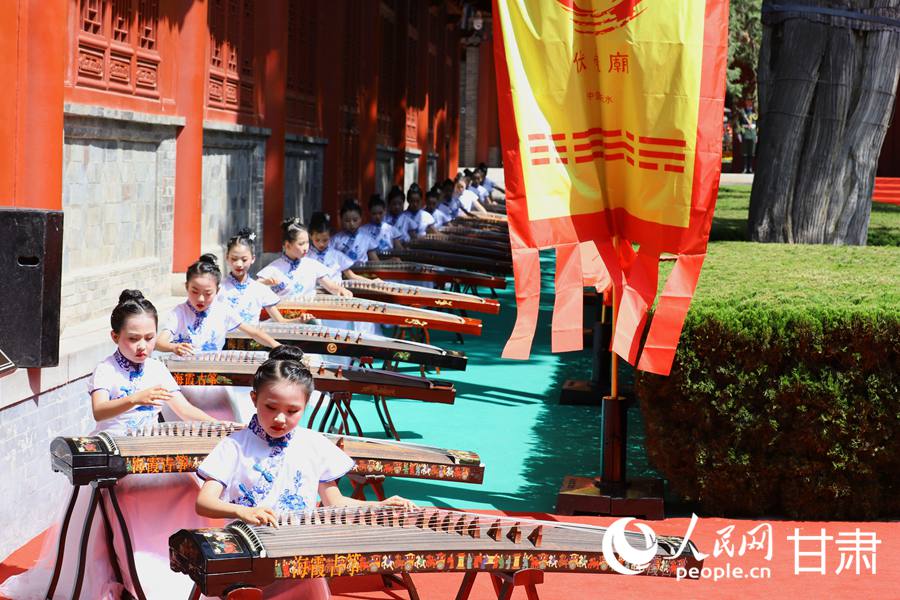 2023（癸卯）年公祭中华人文始祖伏羲大典在天水举行。人民网记者 王文嘉摄