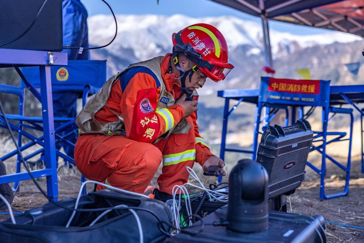 演练现场。甘肃消防供图