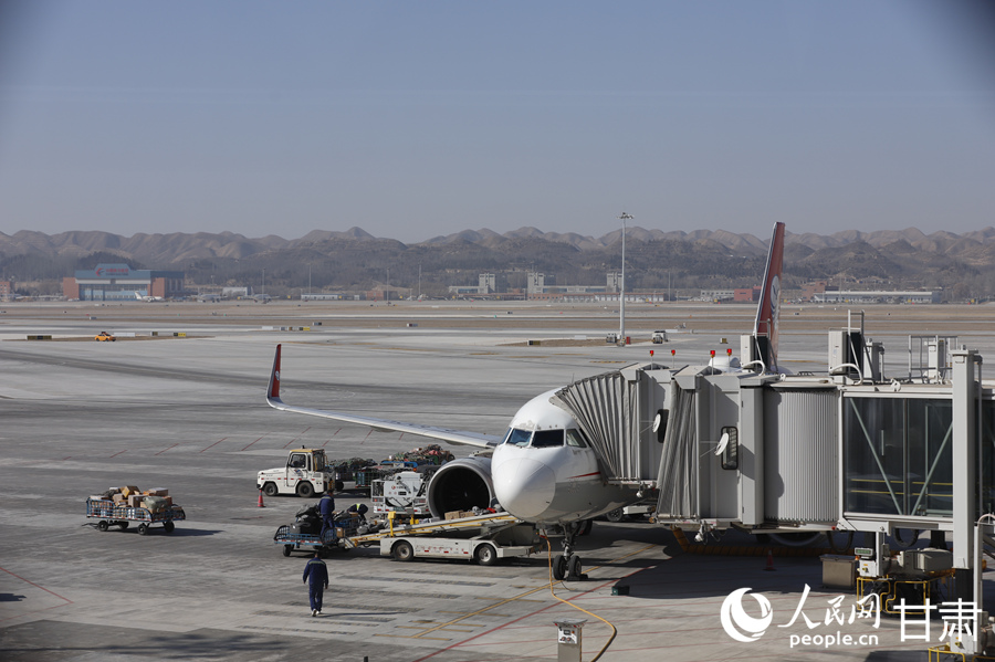 T3航站楼停机坪。人民网记者 焦隆摄