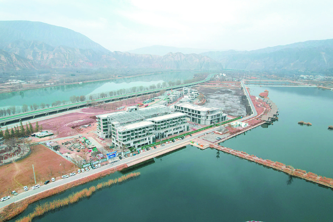 太极岛文旅度假小镇建设现场。永靖县委宣传部供图