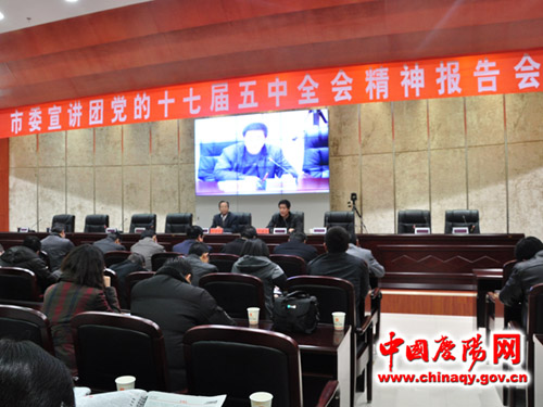 庆阳市政府办公室系统举行党的十七届五中全会